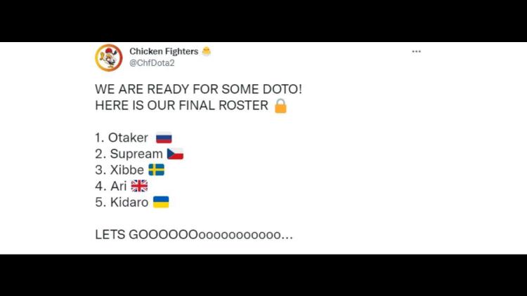 Chicken Fighters укомплектовали состав по Dota 2