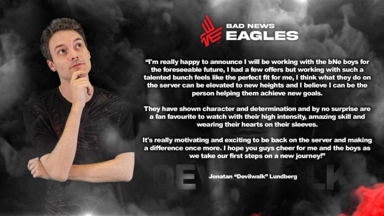 Devilwalk — новый тренер Bad News Eagles