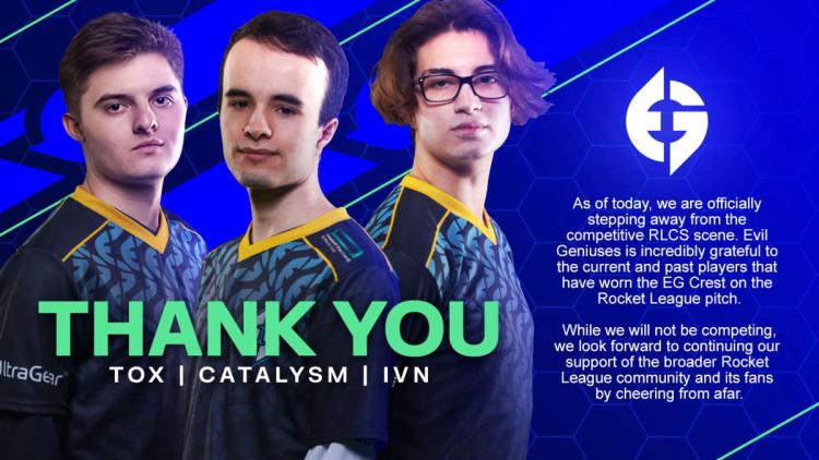 Evil Geniuses попрощалась с составом по Rocket League и покинула дисциплину