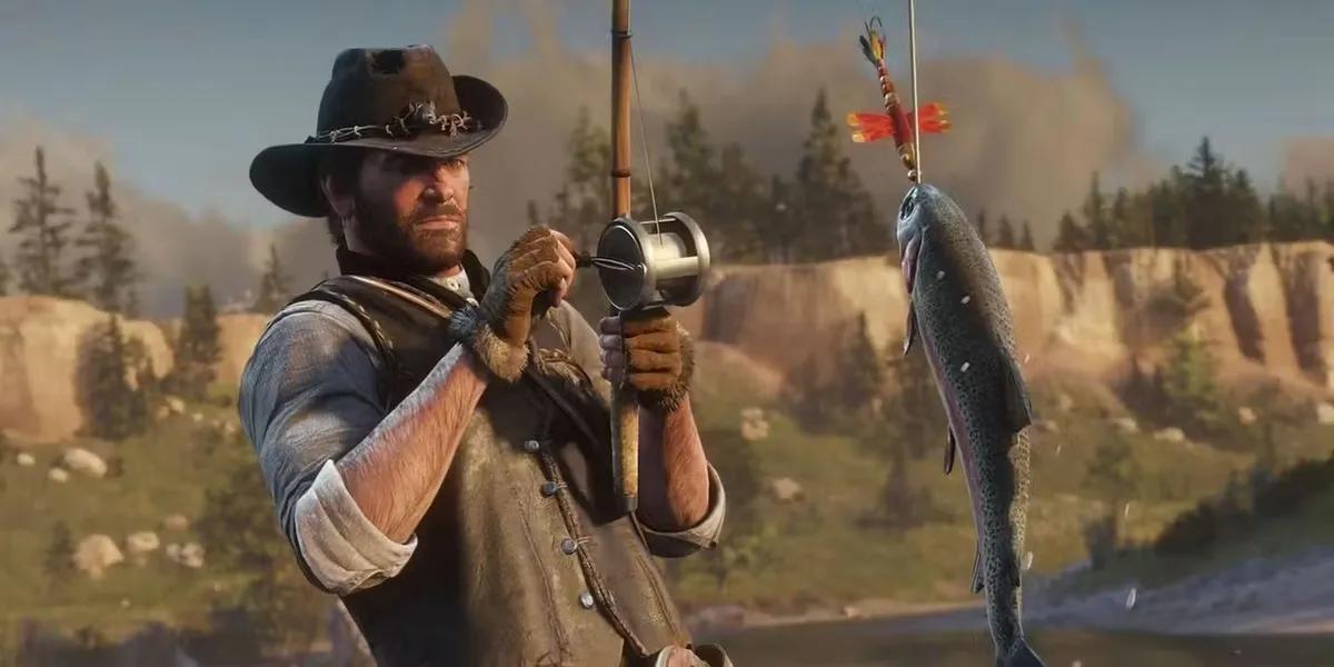 Баг в Red Dead Redemption 2 позволяет игроку легко поймать легендарного лосося