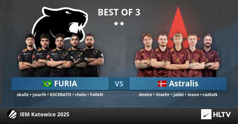 Astralis одержала победу над FURIA Esports в захватывающем полуфинале нижней группы на IEM Katowice 2025