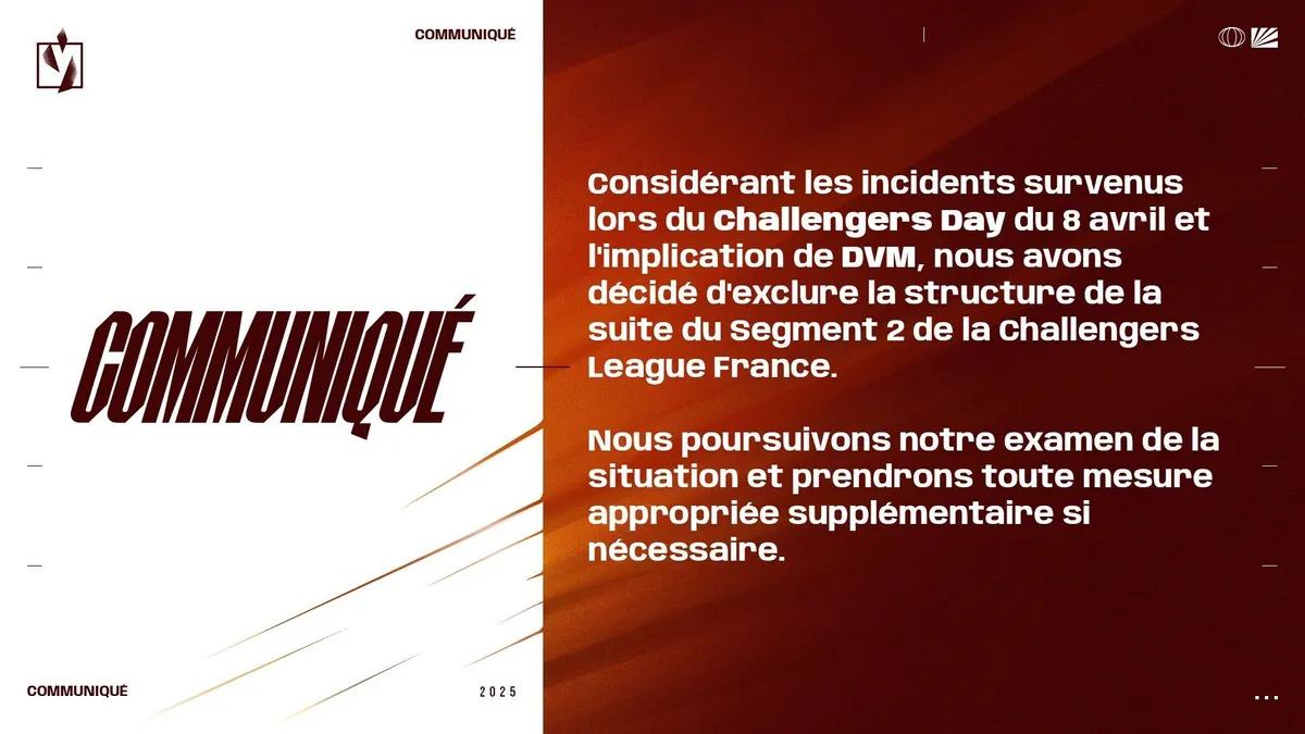 Французская команда DVM дисквалифицирована с VALORANT Challengers 2025 France: Revolution Stage 2 после драки, спровоцированной фанатами