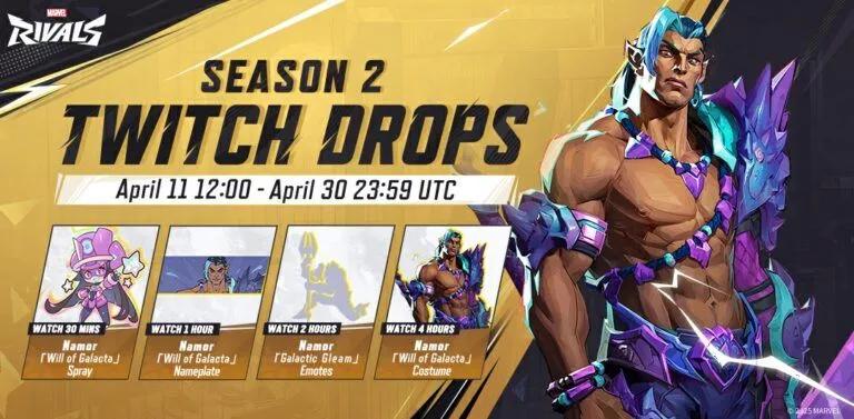 Marvel Rivals запускает второй сезон с эксклюзивными Twitch-дропами для игроков