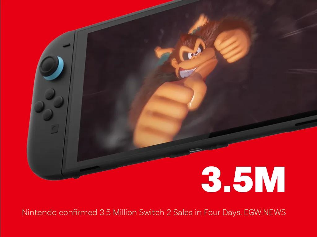 Switch 2 бьет мировые рекорды, продавая 3,5 миллиона экземпляров за четыре дня