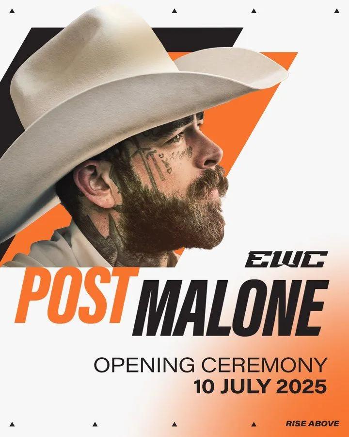 Чемпионат мира по киберспорту продолжает привлекать звезд: Post Malone выступит на церемонии открытия