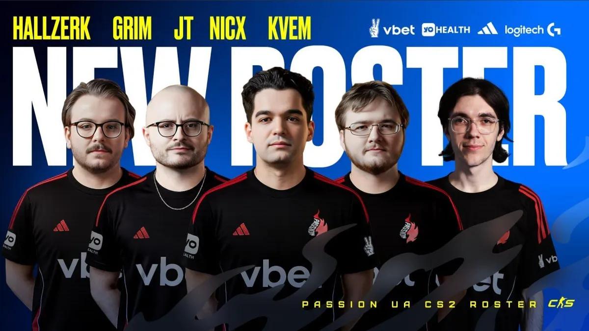 Официально: Passion UA представляет новый состав CS2, в который вошли квартет Complexity и Kvem