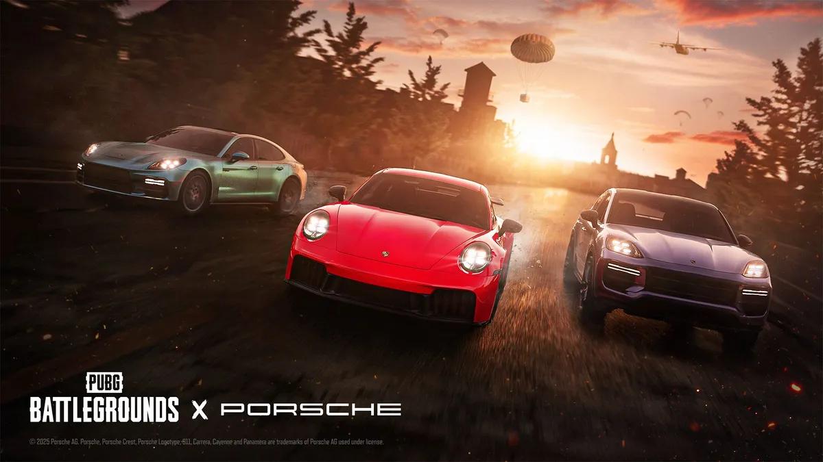 PUBG Mobile x Porsche возвращается в версии 4.1: событие «Моторный круиз» выводит культовые суперкары на поля сражений