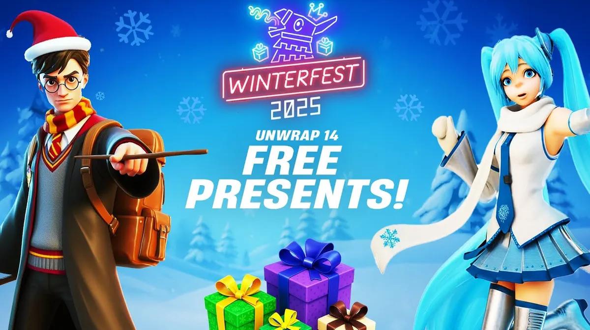 Fortnite Winterfest 2025 - утечки информации о Гарри Поттере, Хацунэ Мику и все, что мы знаем