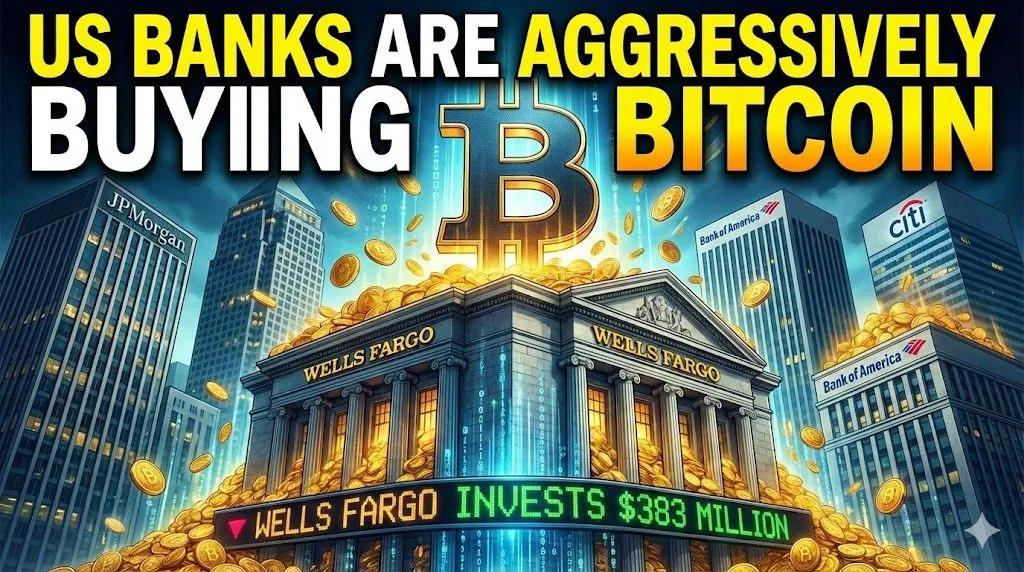 Американские банки агрессивно покупают биткоин: Wells Fargo инвестирует 383 миллиона долларов