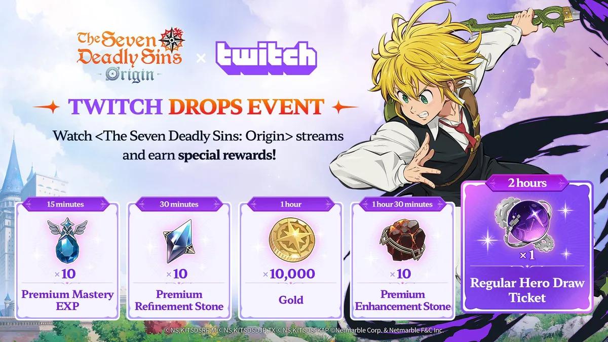 Netmarble анонсирует Twitch Drops Event для The Seven Deadly Sins: Origin