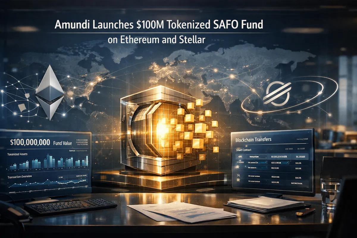 Amundi запускает токенизированный фонд SAFO на сумму 100 миллионов долларов на платформах Ethereum и Stellar.