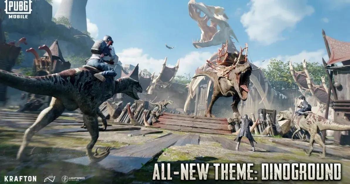 PUBG Mobile 4.4 - Режим Dinoground возвращается с динозаврами, на которых можно ездить
