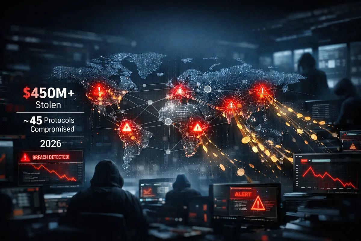 К 2026 году хакеры уже украли более 450 миллионов долларов у примерно 45 криптопротоколов.