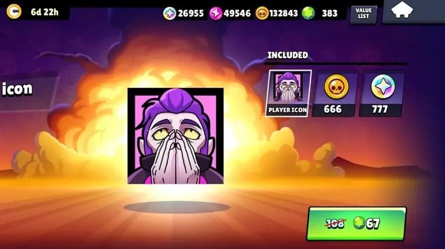 В игре «Brawl Stars» появился значок профиля PEAK Mortis в ограниченном по времени наборе в магазине