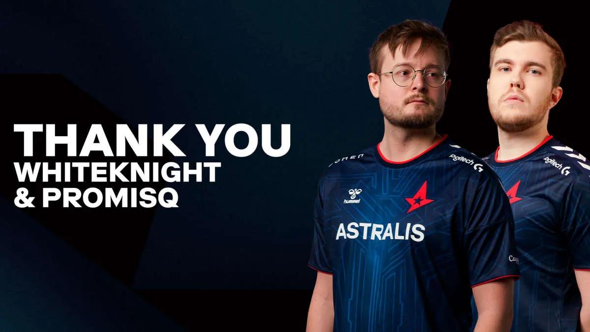 WhiteKnight и promisq покинули состав Astralis по League of Legends