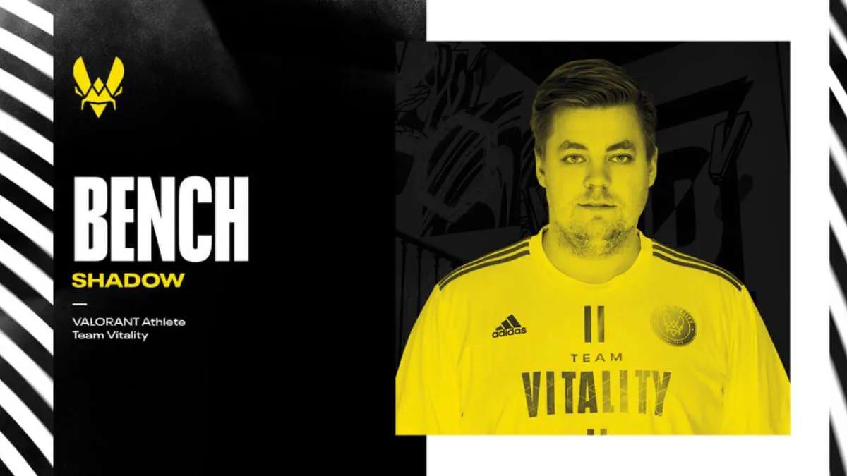 ShadoW покинул стартовый состав Team Vitality