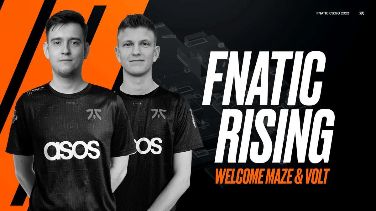 Maze и Volt присоединились к fnatic Rising