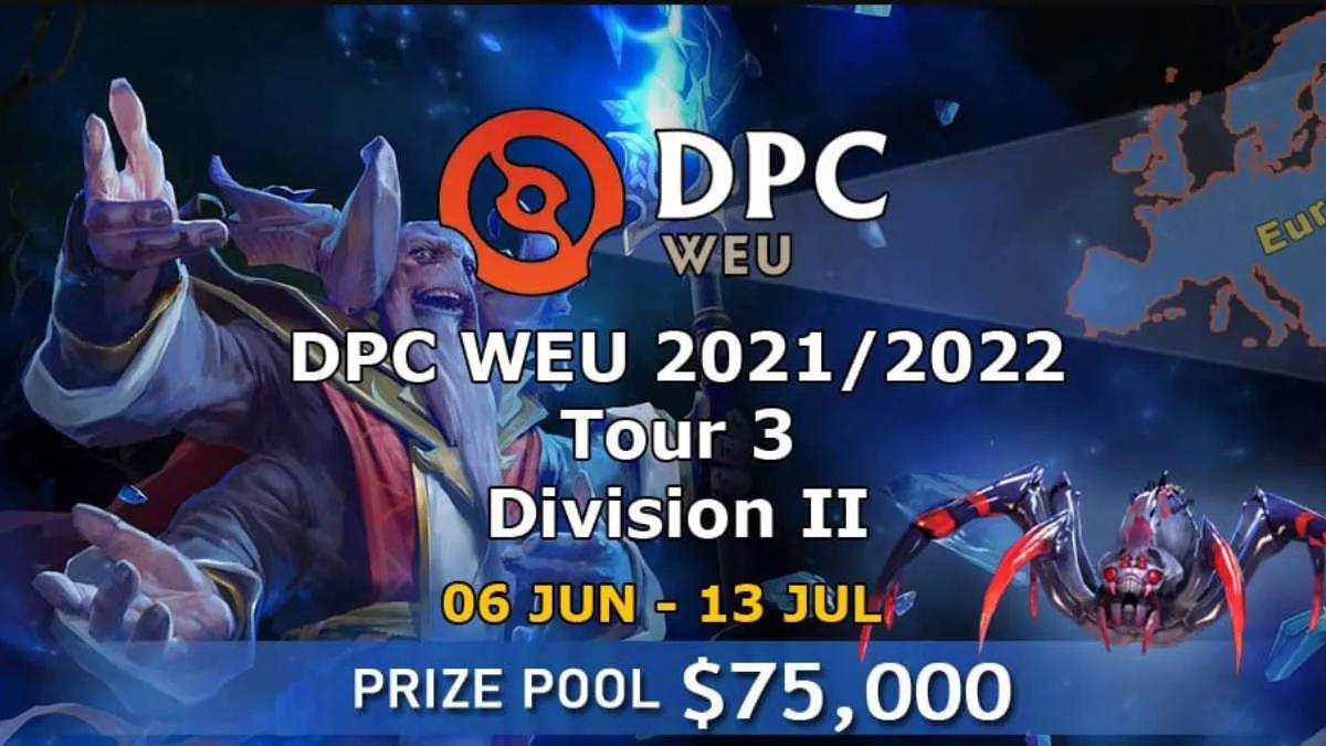 Матчи DPC 2021/2022 TOUR 3 WEU Division 2 начнутся уже через час!