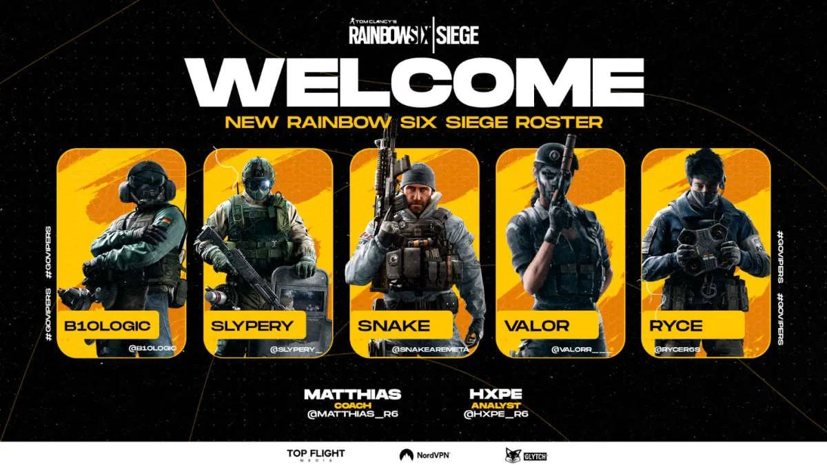 Vipers подписали состав по Rainbow Six