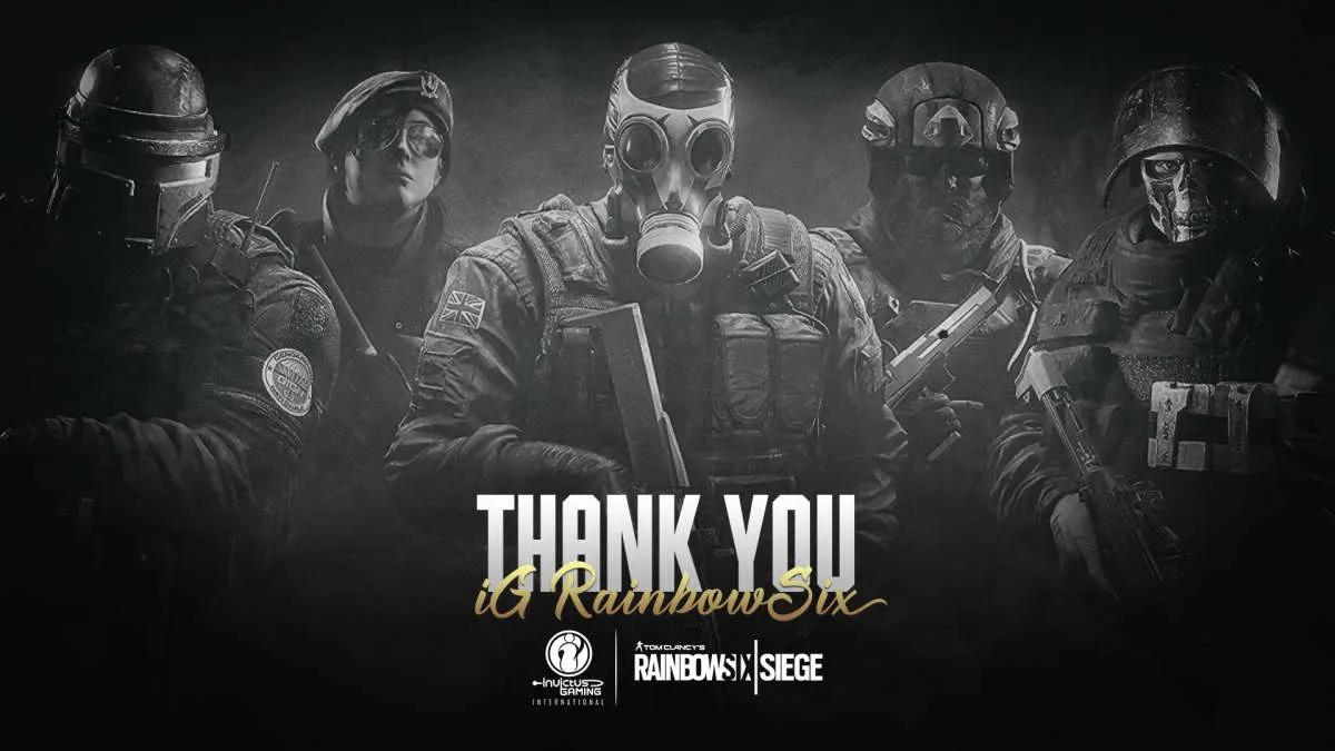 Invictus Gaming International распускает состав по Rainbow Six
