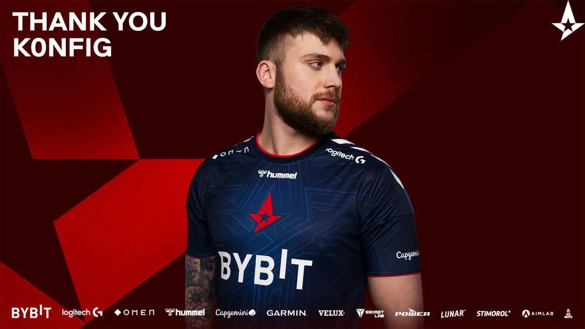 k0nfig покинул состав Astralis по CS:GO