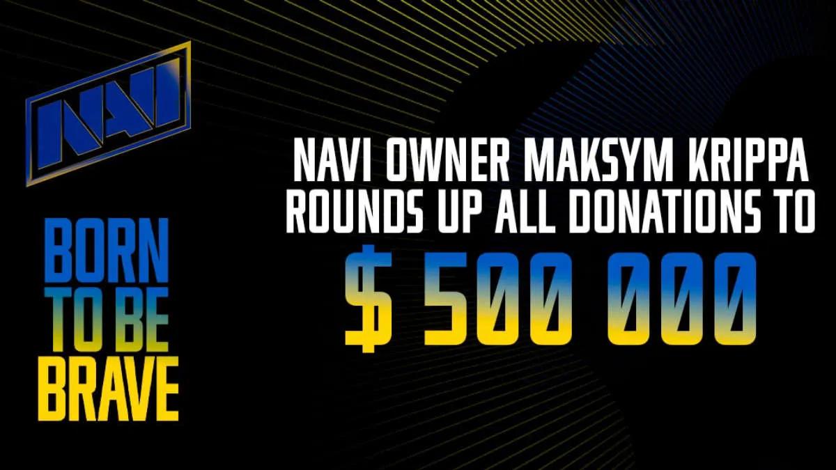 NaVi собрали $500,000 на помощь Украине в рамках благотворительного турнира Born to be Brave