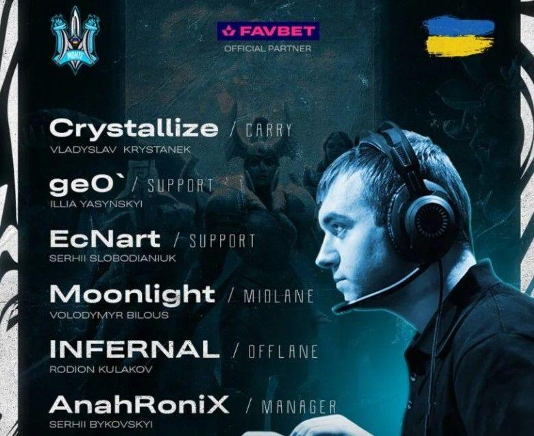 Компания Monte официально объявила состав участников Dota 2