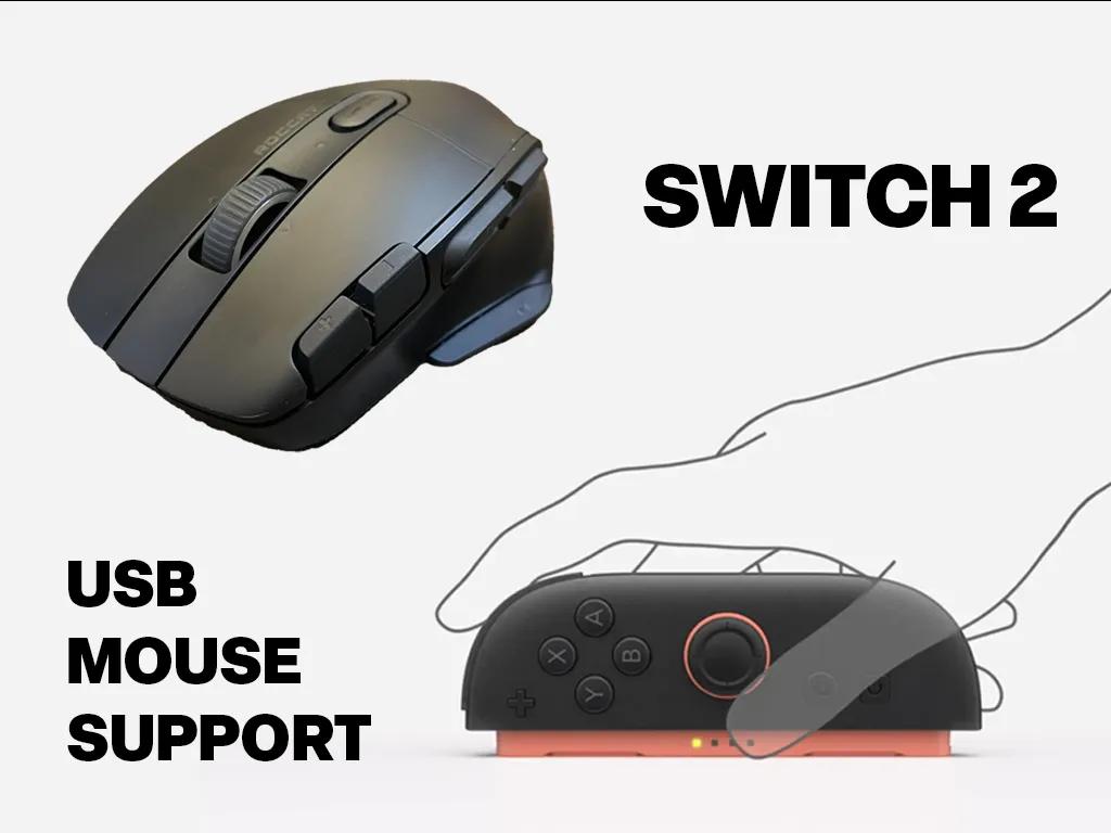 Switch 2 теперь работает с USB-мышью, и в этом есть смысл