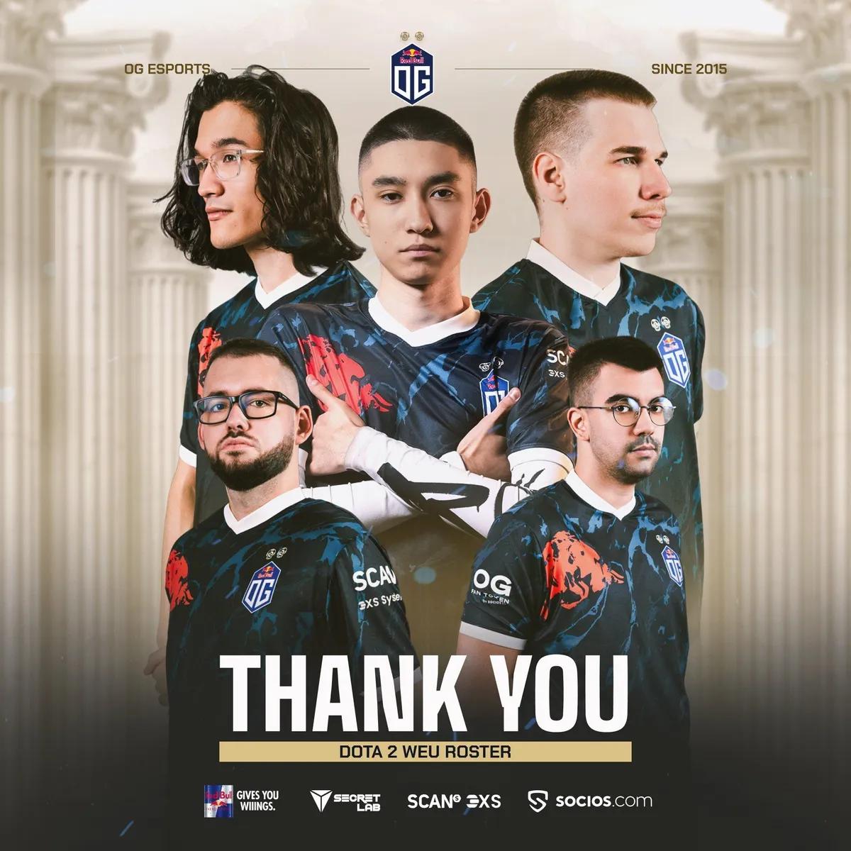 OG распускает состав по Dota2