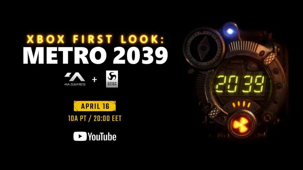 4A Games анонсировала Metro 2039, официальное представление подтверждено 16 апреля