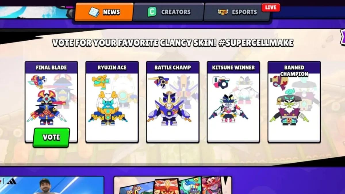 Supercell открыла голосование в рамках конкурса на создание скина Клэнси в игре Brawl Stars