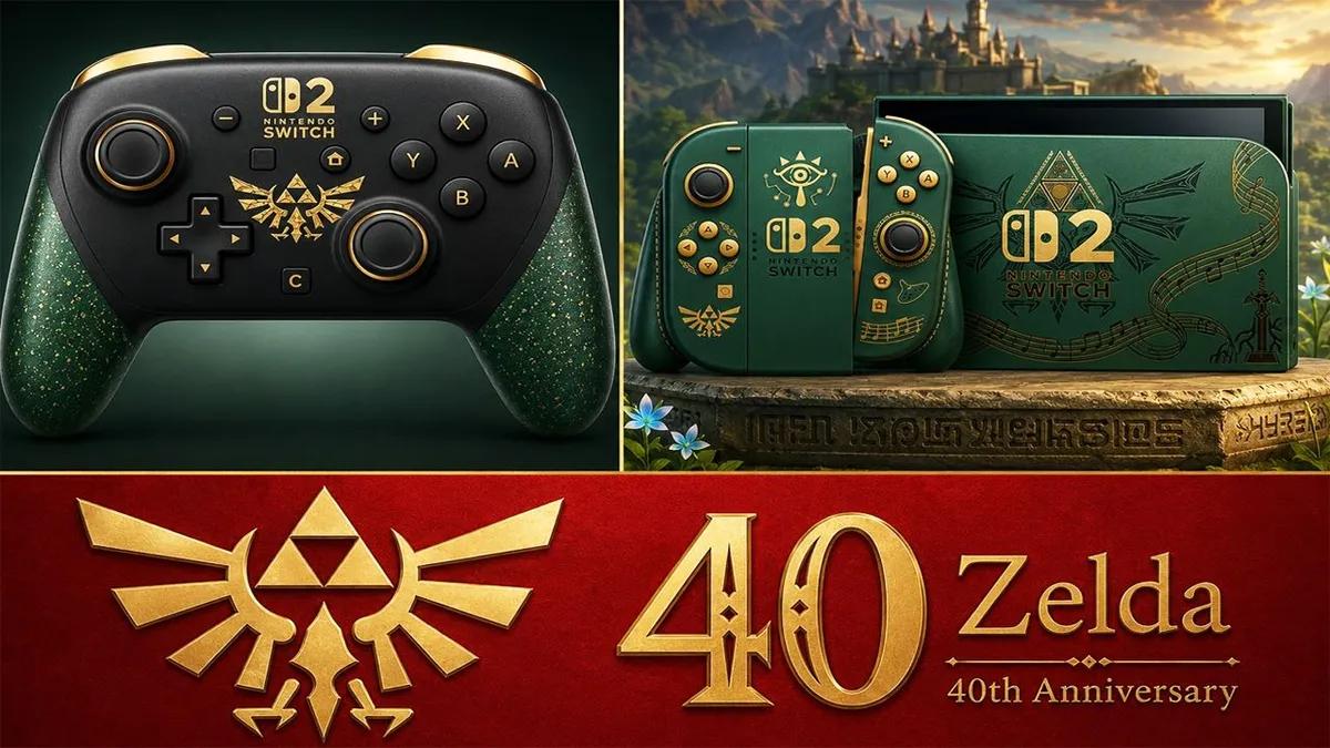 Nintendo планирует выпустить специальные версии Switch 2 и Pro Controller, приуроченные к 40-летию The Legend of Zelda