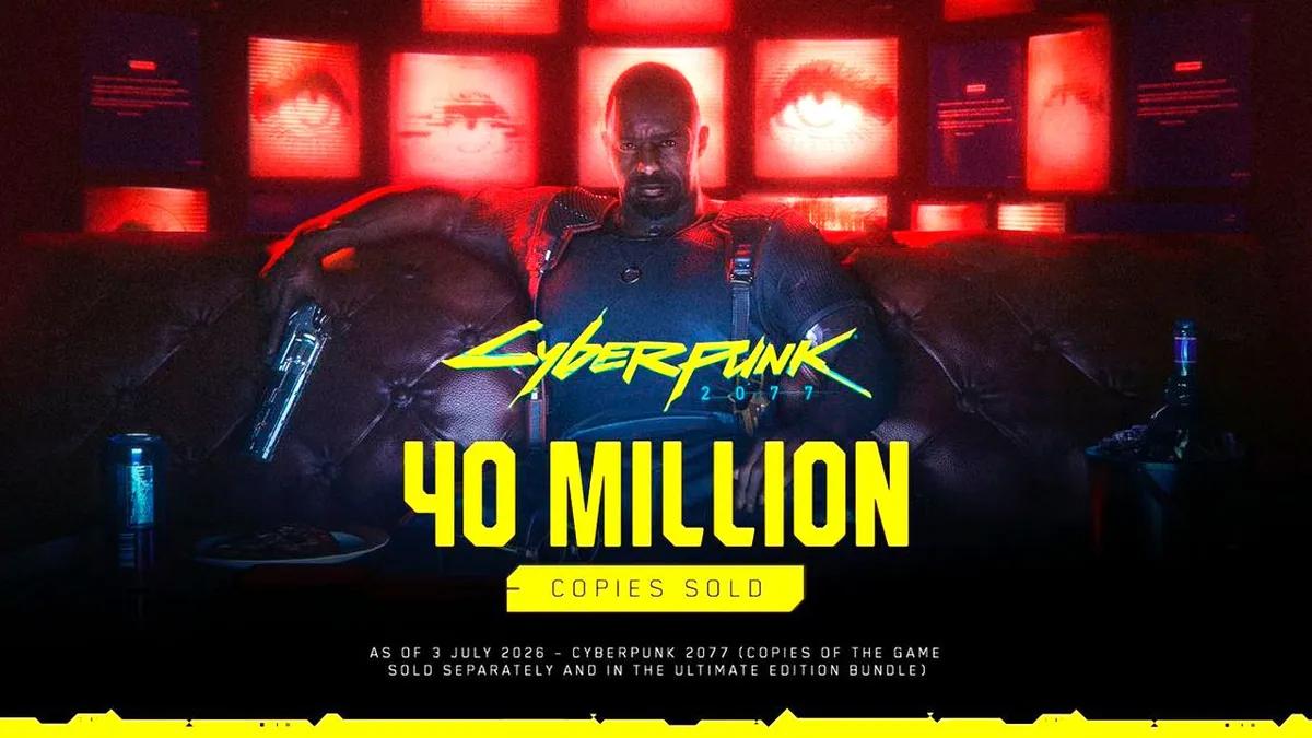 Компания CD Projekt RED объявила, что игра «Cyberpunk 2077» преодолела очередной рубеж и была продана тиражом 40 миллионов копий по всему миру