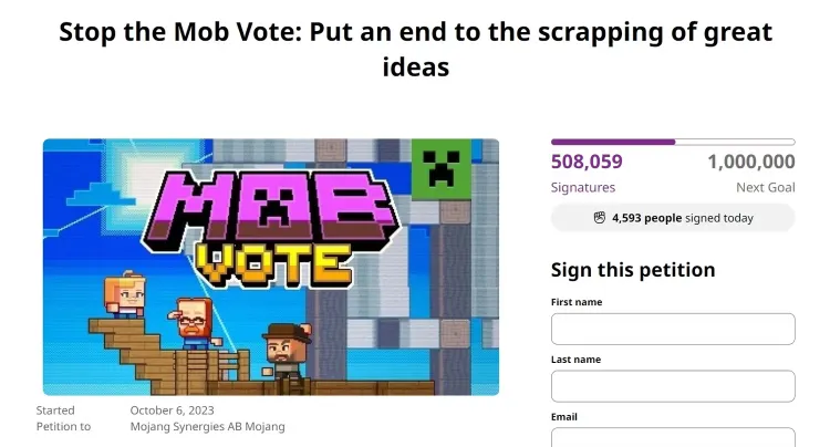 Over 500,000 Minecraft Fans Unite to End Controversial Annual Mob Vote 1