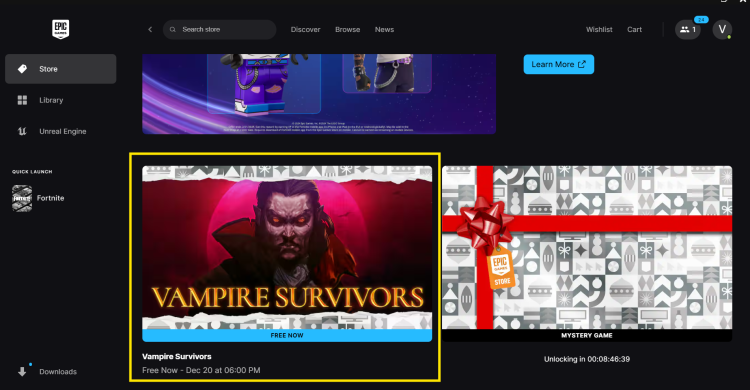 Get Free Vampire Survivors in Epic Games Giveaways! 3