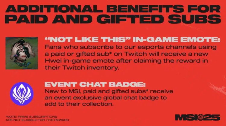 Riot Games Reveals MSI 2025 Stream Drops, Twitch Rewards, and Pick’ems Prizes 3