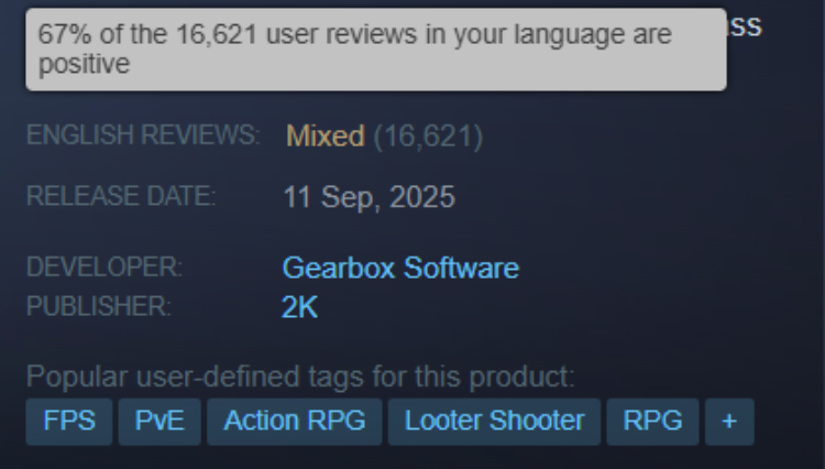 Borderlands 4 Performance Issues Lead to Mixed Reception, Gearbox Responds 1