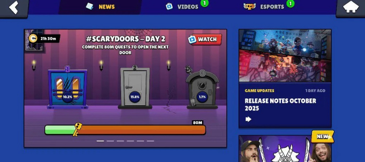Brawl Stars запускает событие сообщества «Scary Doors» — выполняйте задания и получайте эксклюзивные награды, включая бесплатный скин Manga Kenji Hypercharge 1