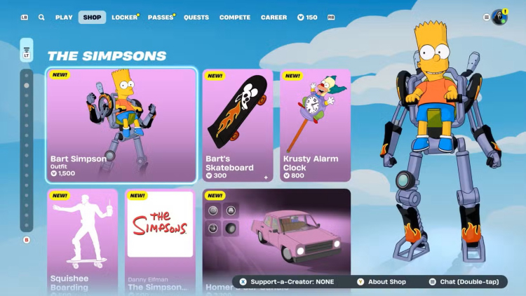 Fortnite x The Simpsons: How to Get the Bart Simpson Skin and Bundle 1