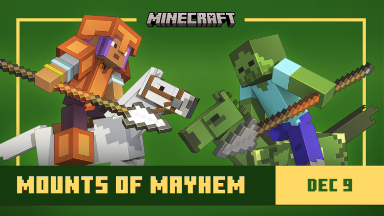 Minecraft подтверждает запуск обновления Mounts Of Mayhem 2 в начале декабря