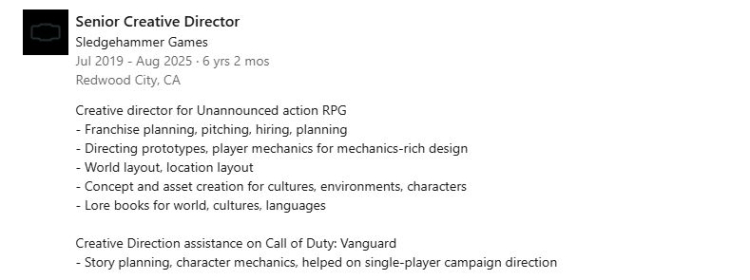 Разработчики Call of Duty работают над новой ролевой игрой в жанре экшен 1