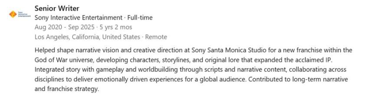 Новая видеоигра God of War получила многообещающее обновление от бывшего разработчика из Санта-Моники.