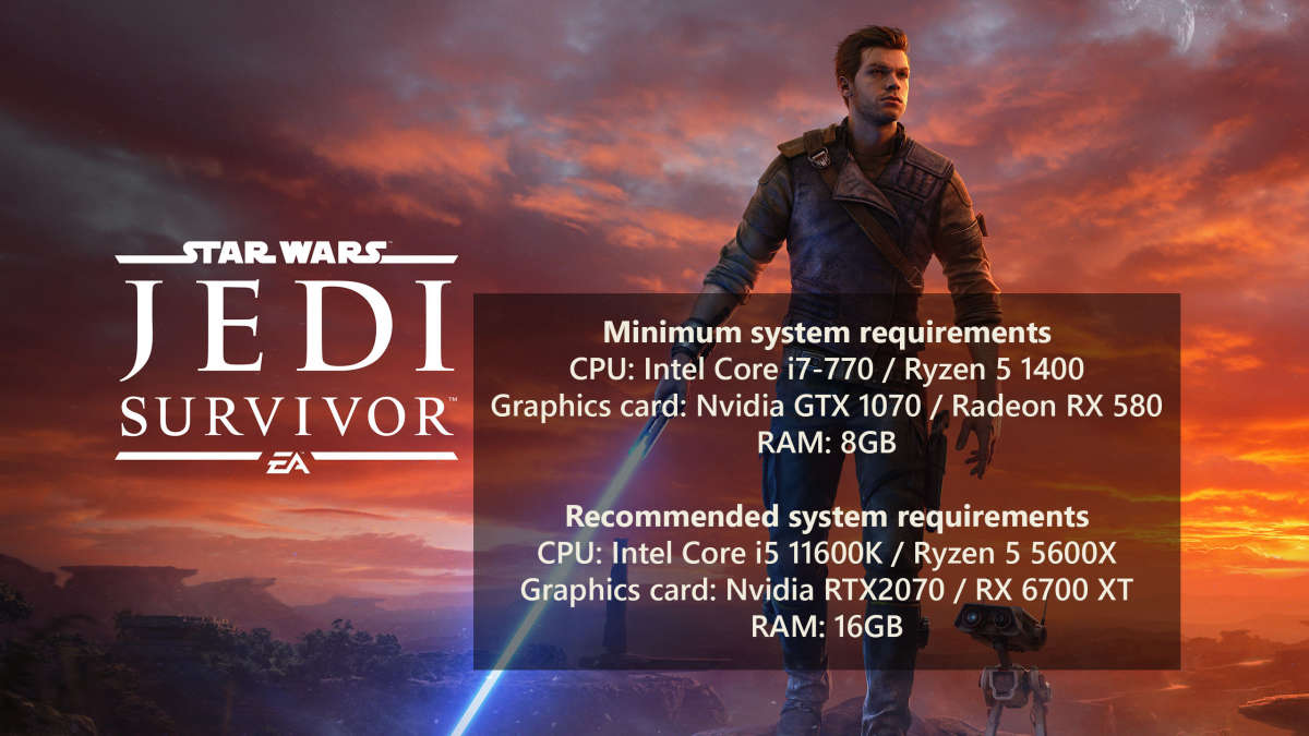 Стали известны системные требования для PC-версии игры Star Wars Jedi: Survivor