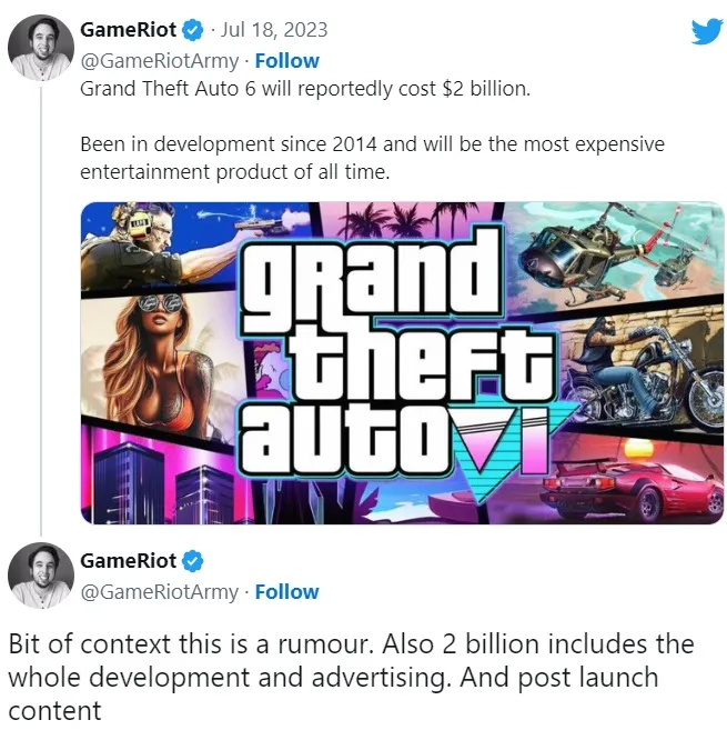 Rockstar стремится войти в историю с Grand Theft Auto 6 - предполагаемый бюджет в 2 миллиарда долларов ставит новый рекорд. Фото 1