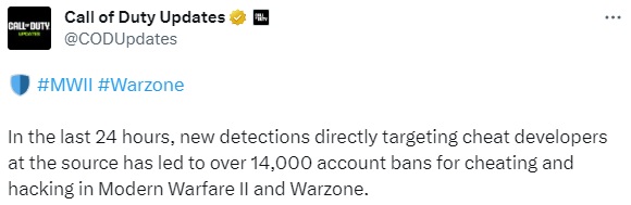 Activision уничтожила более 14 000 читеров в Call of Duty: Modern Warfare 2 и Warzone. Фото 1