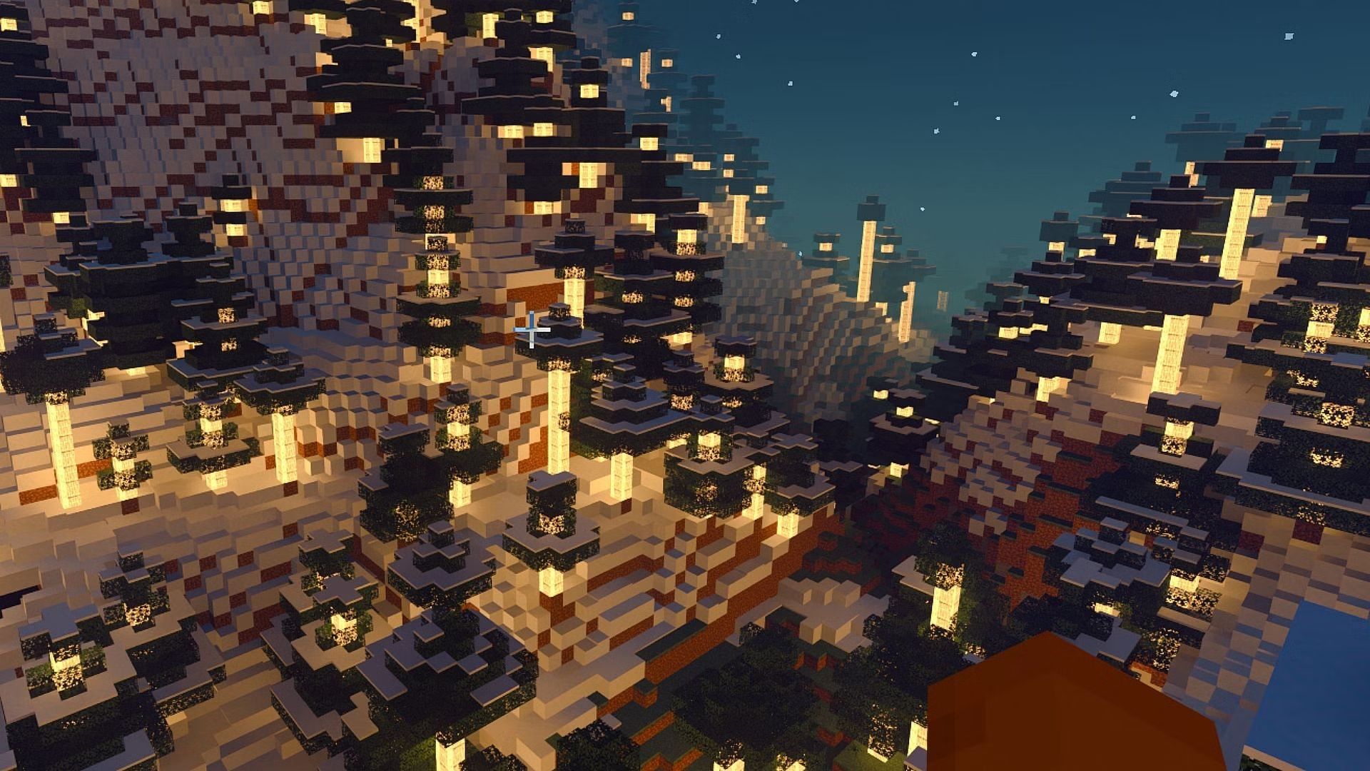 Глитч-артистизм в Minecraft: Игрок превращает баг в завораживающие светящиеся деревья